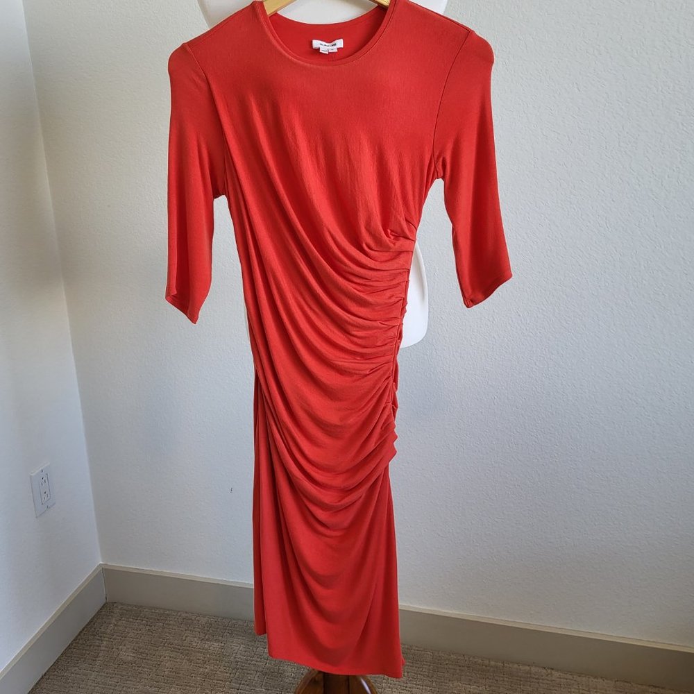 Helmut Lang Red Stretch Jersey Dress